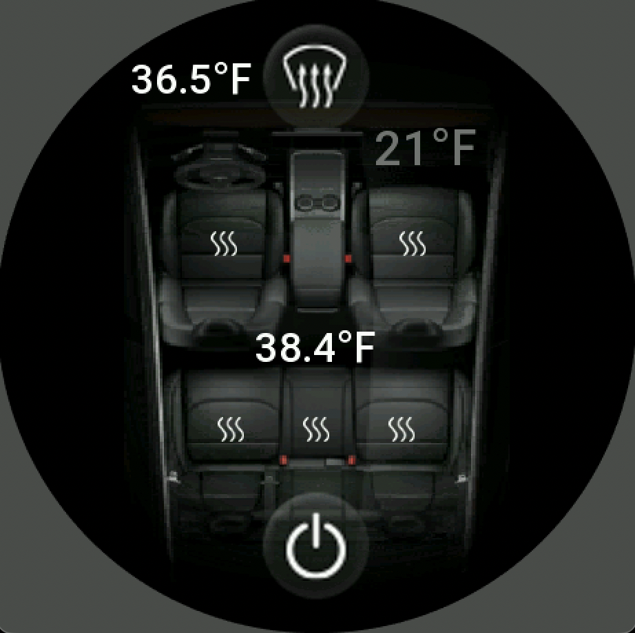Amazla climate control screen